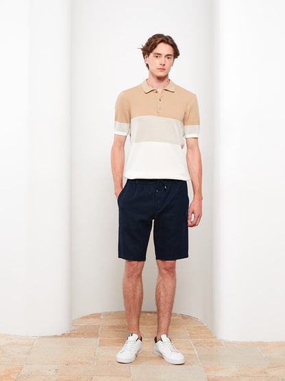 Slim Fit Gabardine Men's Shorts