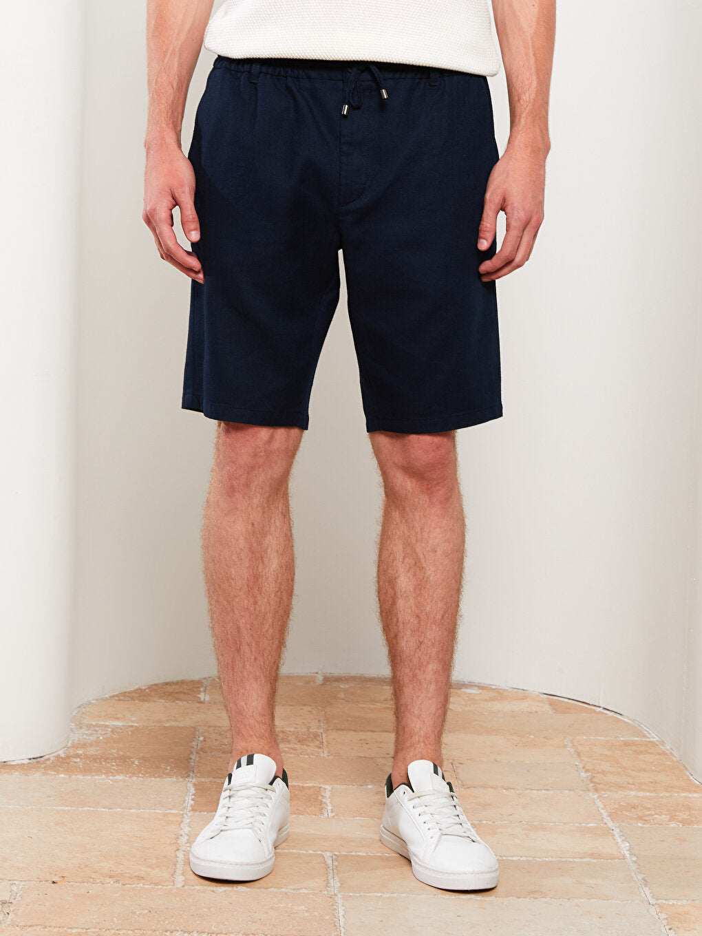 Slim Fit Gabardine Men's Shorts