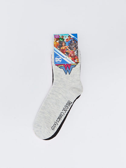 Justice League Patterned Girl's Socks 3-pack