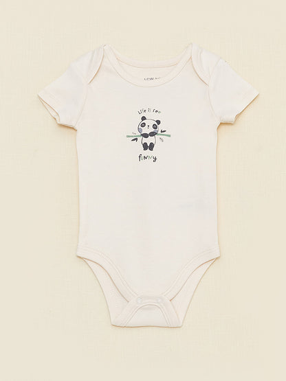 Crew Neck Printed Baby Boy 3-Piece Set