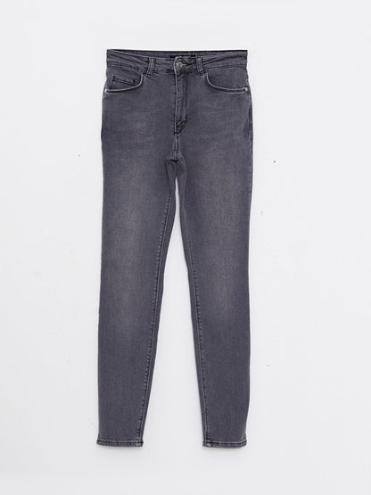 Normal Waist Skinny Fit Women's Jean Trousers