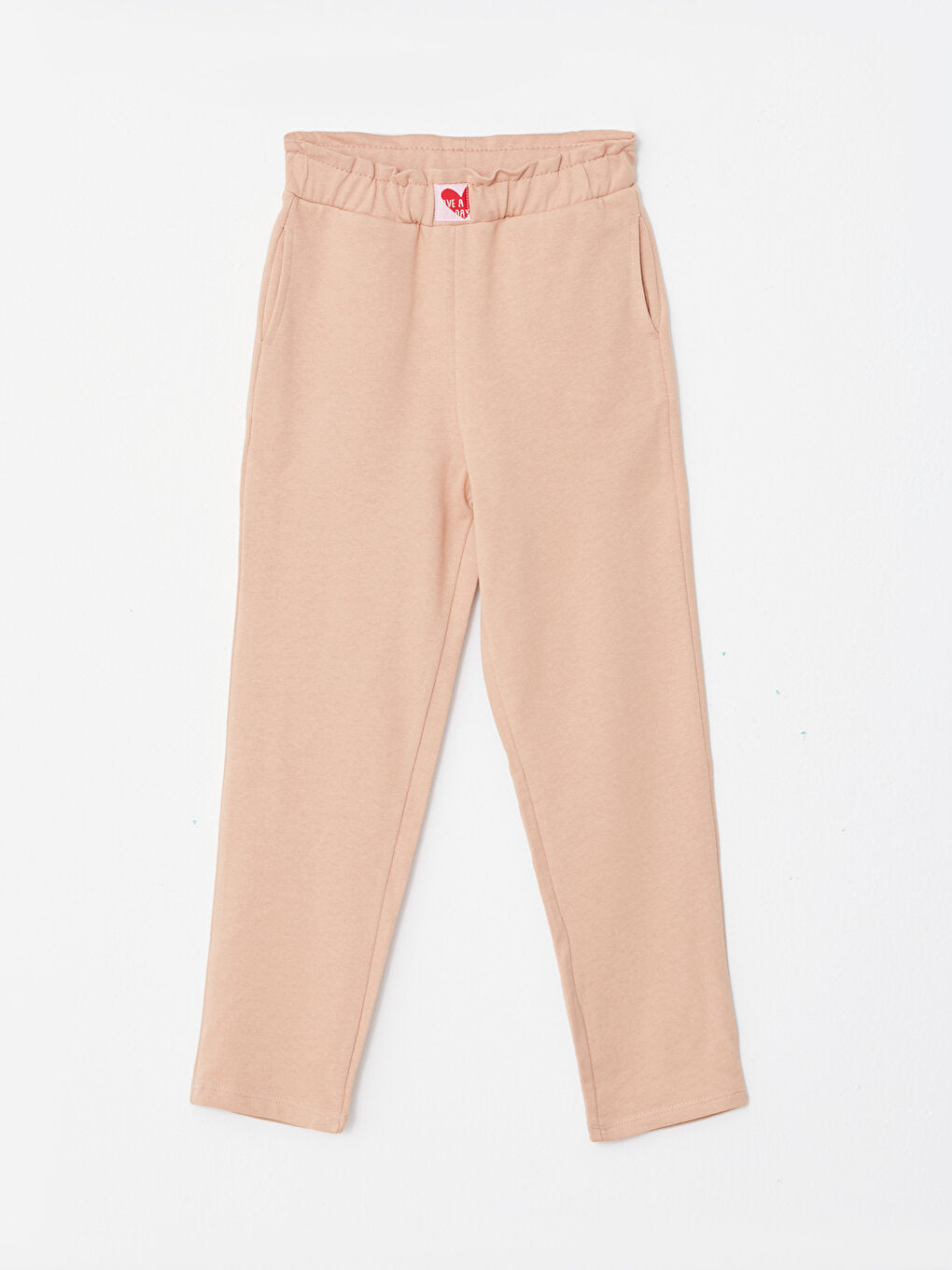 Basic Girls' Sweatpants with Elastic Waist