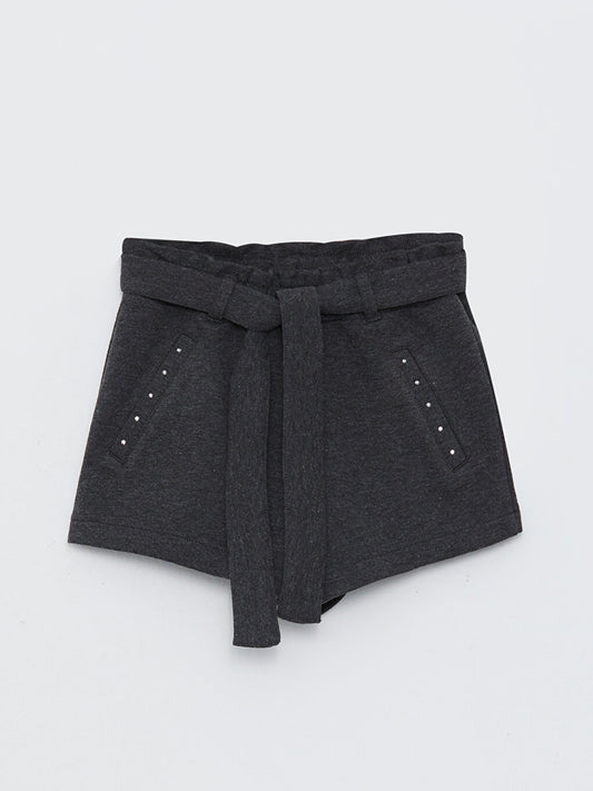 Girls' Shorts with Elastic Waist