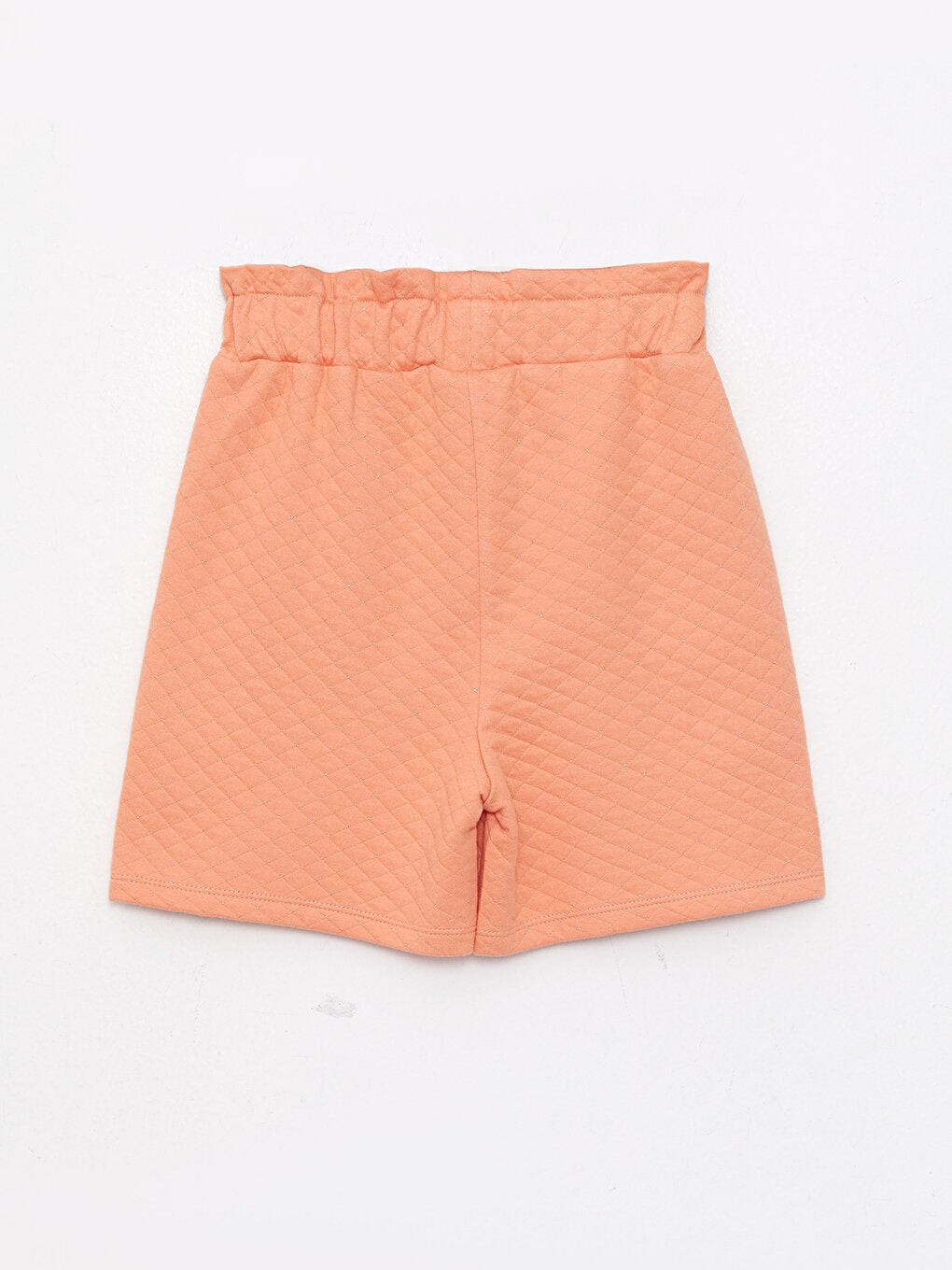 Quilted Patterned Girl's Shorts Skirt with Elastic Waist