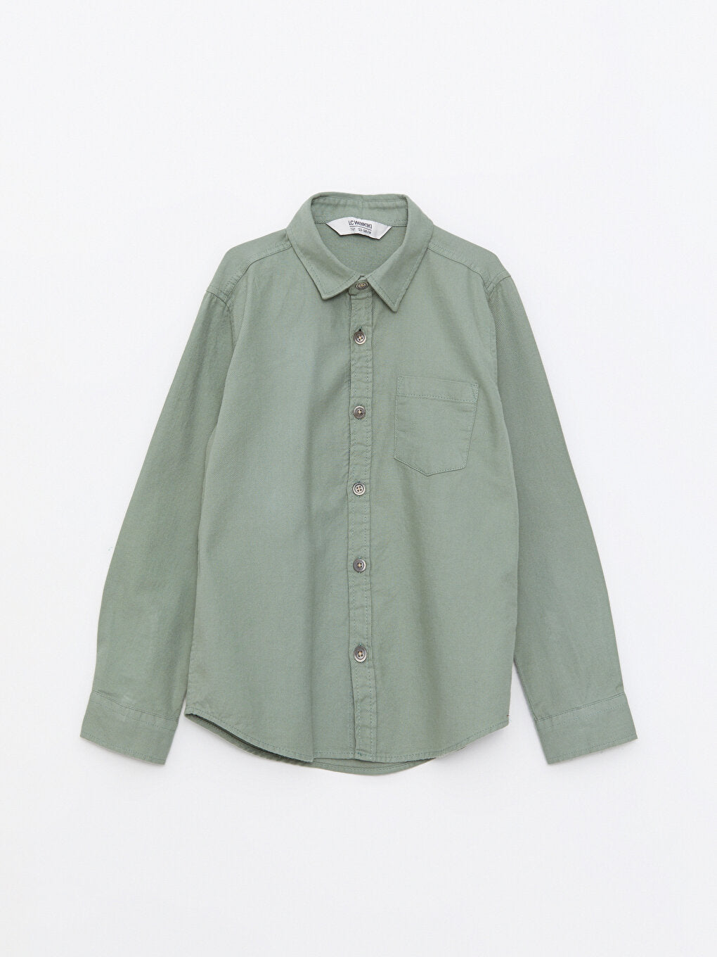 Basic Long Sleeve Gabardine Boy's Shirt