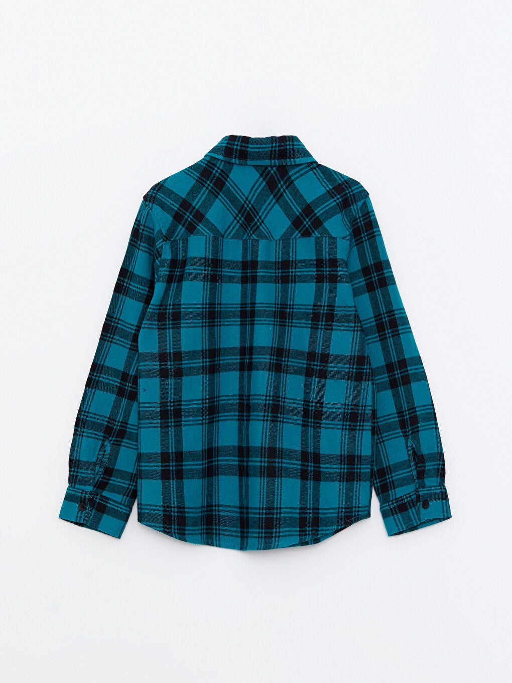 Plaid Long Sleeve Gabardine Boy's Shirt