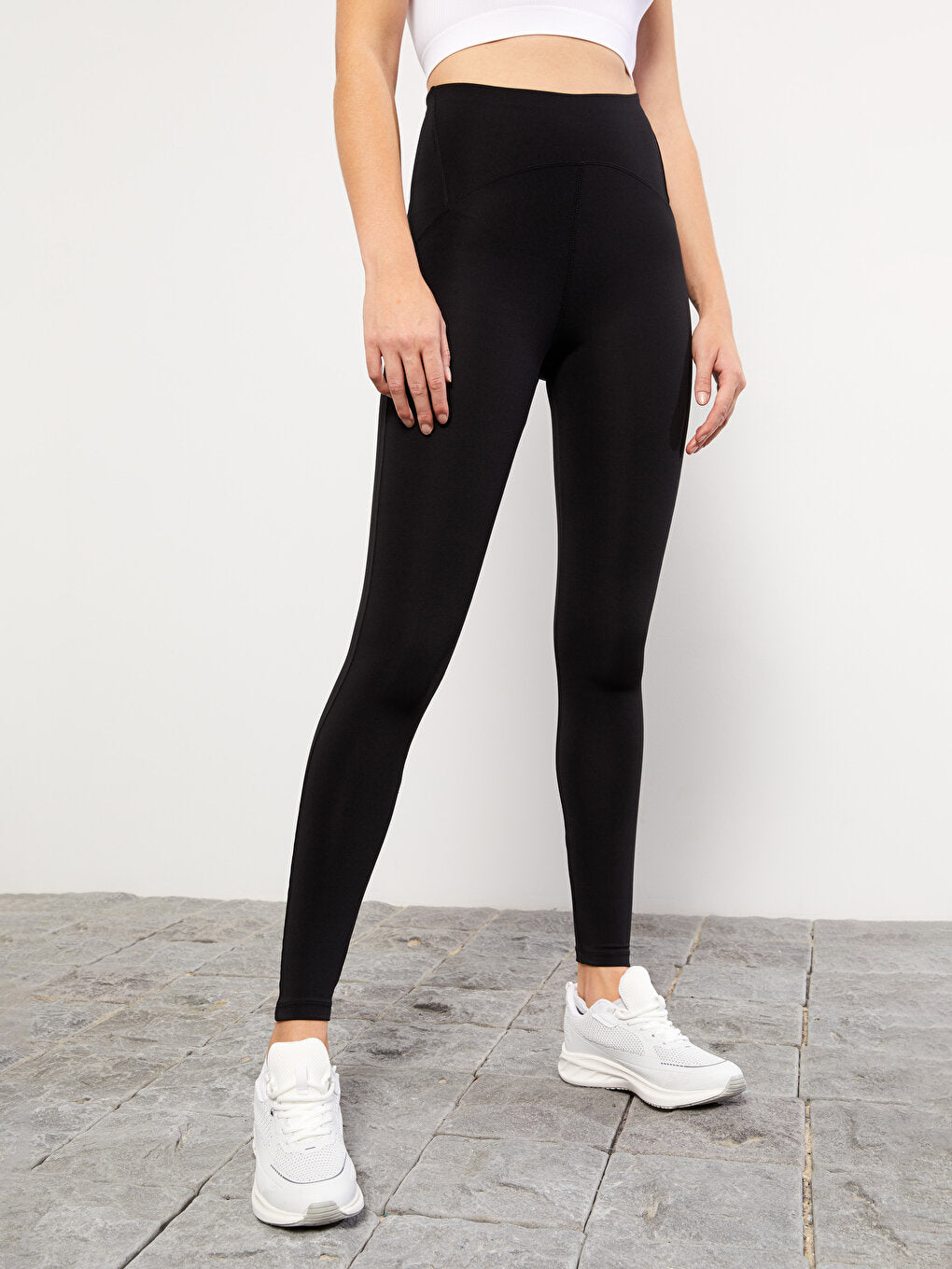 High Waist Plain Women's Leggings