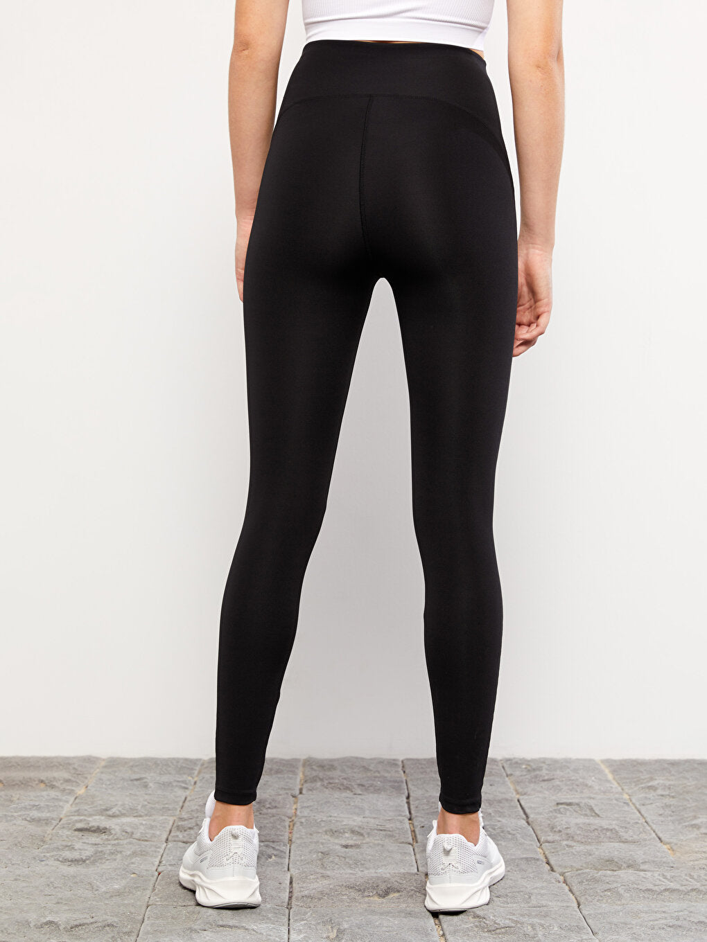 High Waist Plain Women's Leggings