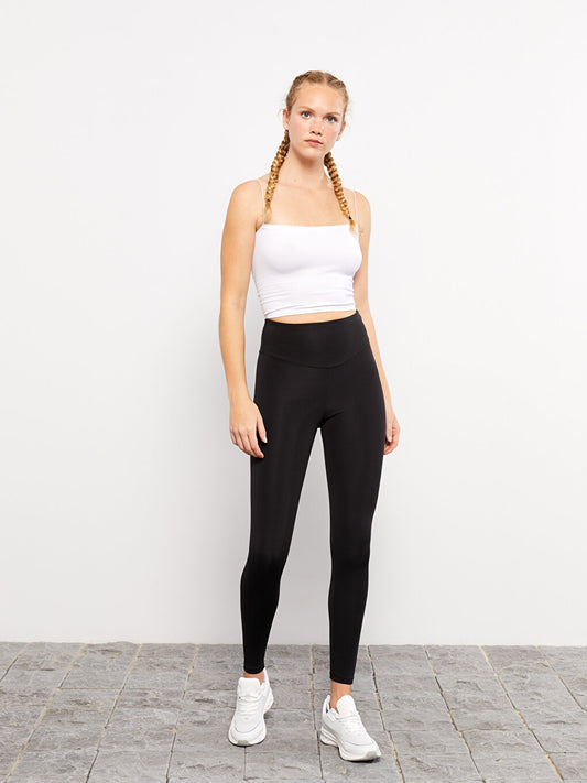 Plain High Waist Women's Leggings