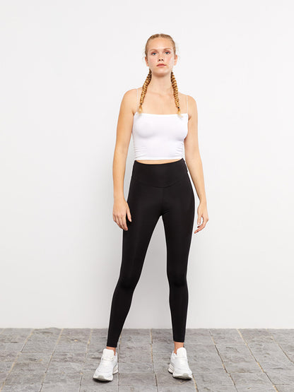 Plain High Waist Women's Leggings