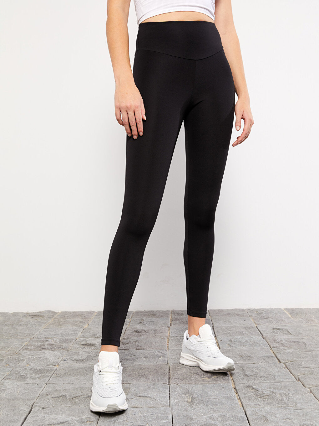 Plain High Waist Women's Leggings