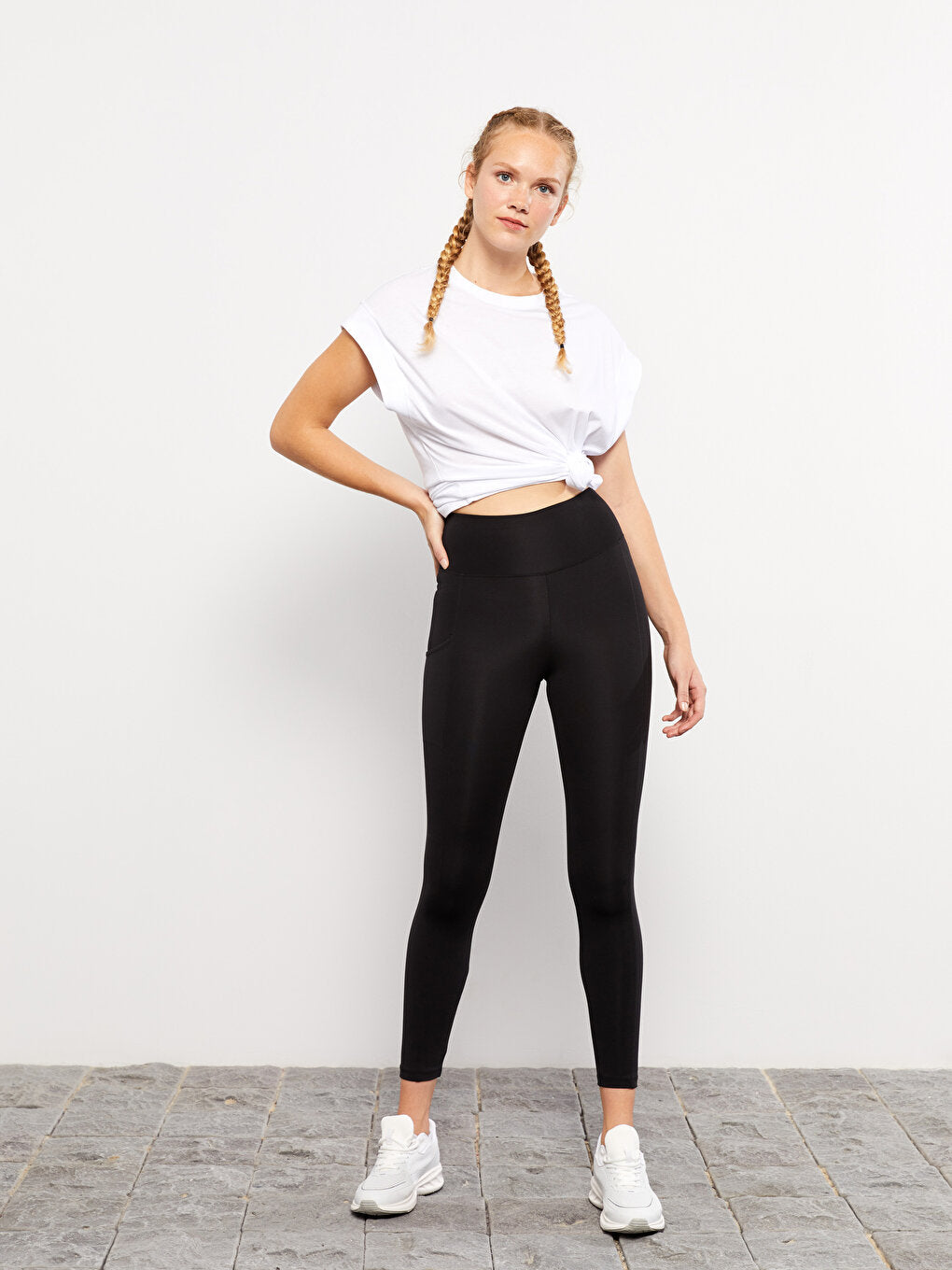 Plain High Waist Women's Leggings