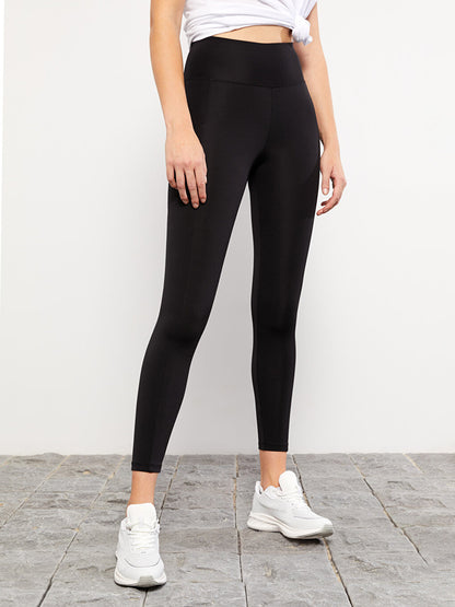 Plain High Waist Women's Leggings