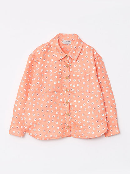 Patterned Long Sleeve Girl's Shirt