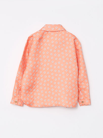 Patterned Long Sleeve Girl's Shirt