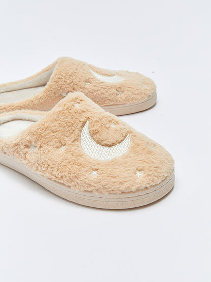 Women's House Slippers with Embroidery Detail