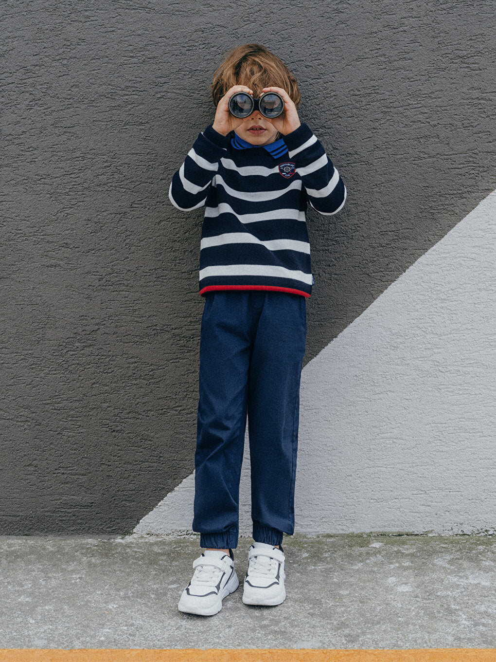 Basic Boy's Jogger Trousers with Elastic Waist