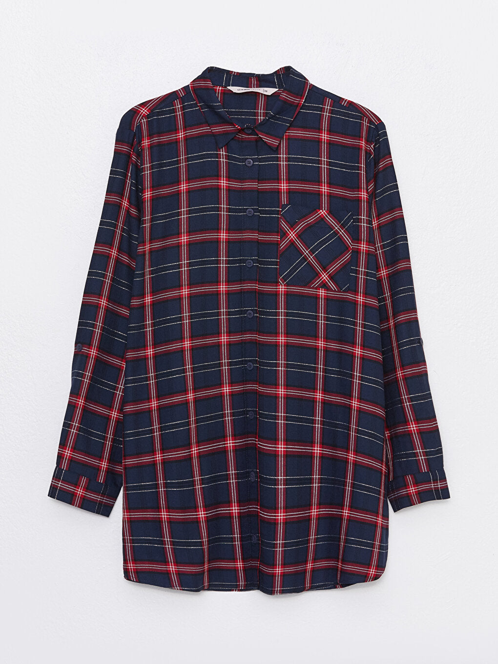 Plaid Long Sleeve Women's Shirt Tunic