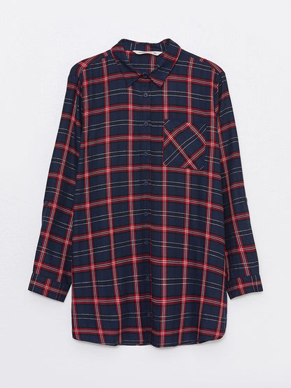 Plaid Long Sleeve Women's Shirt Tunic