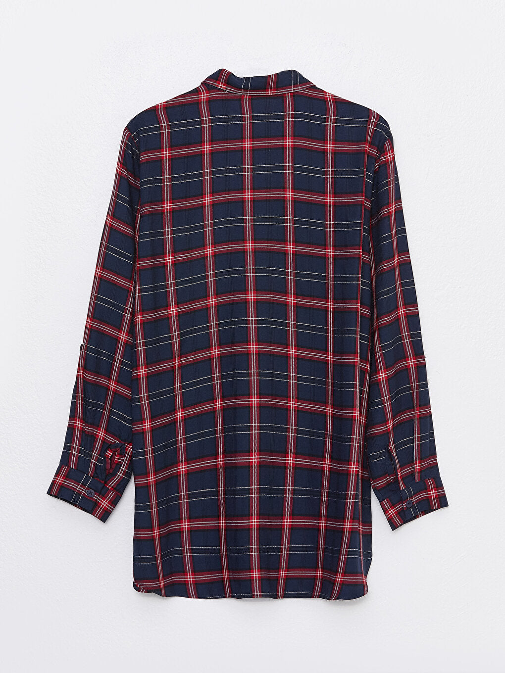 Plaid Long Sleeve Women's Shirt Tunic