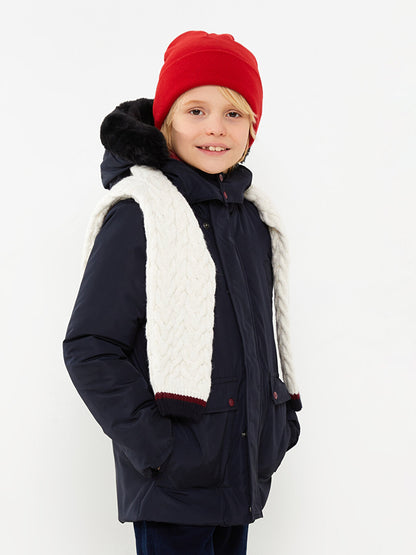 Hooded Basic Boy's Coat