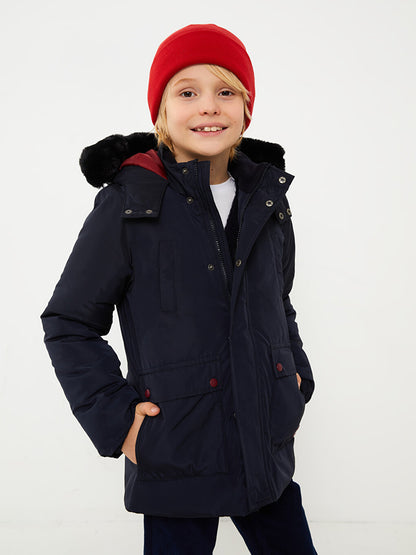 Hooded Basic Boy's Coat