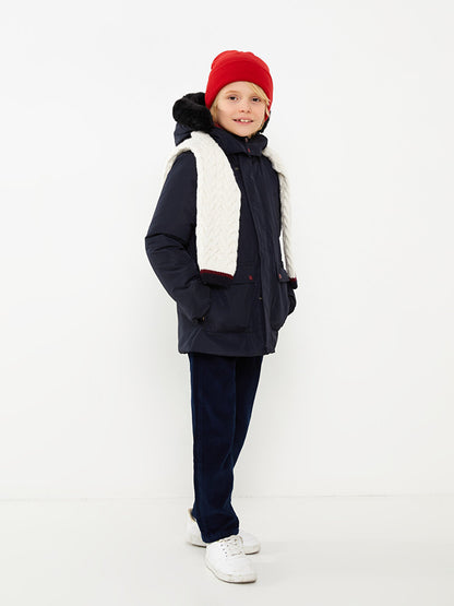 Hooded Basic Boy's Coat