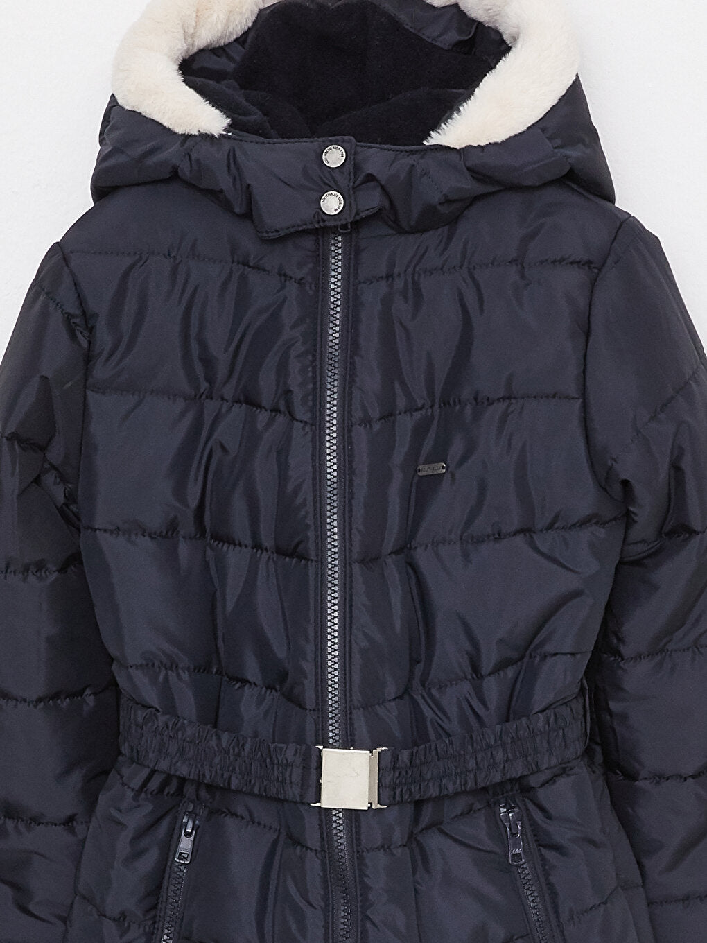 Hooded Basic Girl's Coat