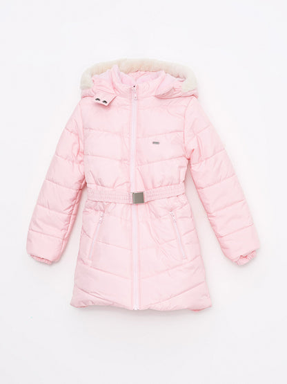 Hooded Basic Girl's Coat