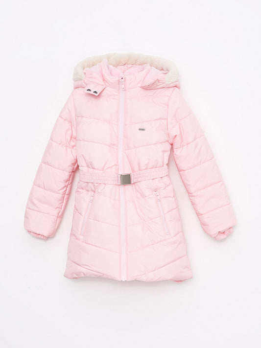 Hooded Basic Girl's Coat