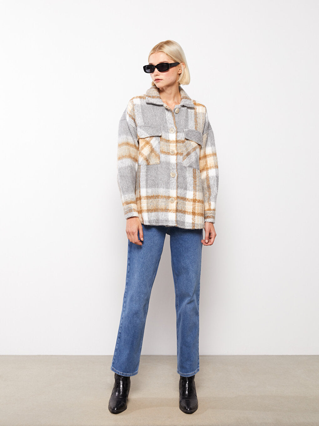 Plaid Long Sleeve Women's Lumberjack Shirt Jacket