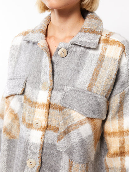 Plaid Long Sleeve Women's Lumberjack Shirt Jacket