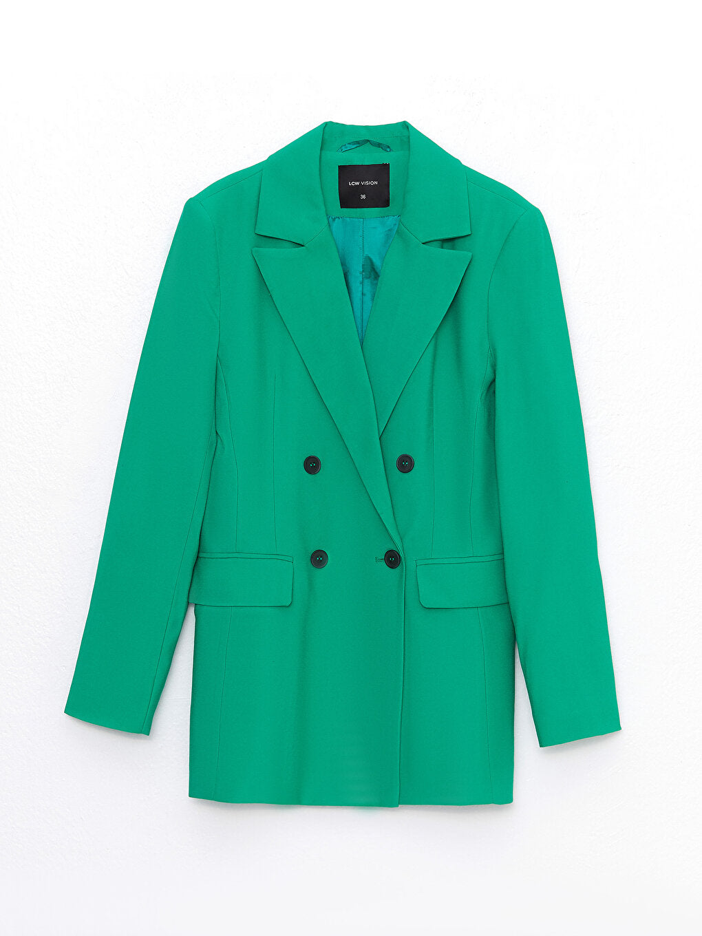 Plain Long Sleeve Gabardine Women's Blazer Jacket