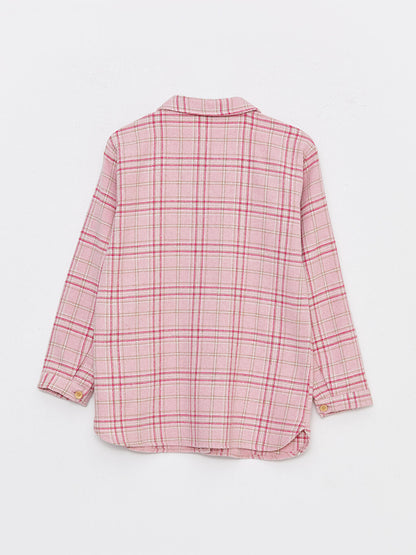 Plaid Long Sleeve Girls Shirt Jacket