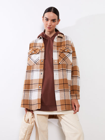 Plaid Long Sleeve Flannel Women's Lumberjack Shirt Jacket