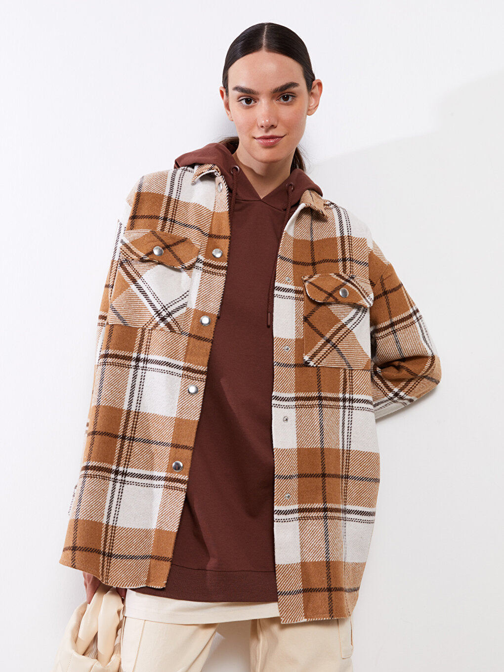 Plaid Long Sleeve Flannel Women's Lumberjack Shirt Jacket