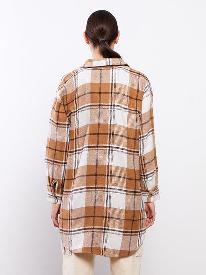 Plaid Long Sleeve Flannel Women's Lumberjack Shirt Jacket