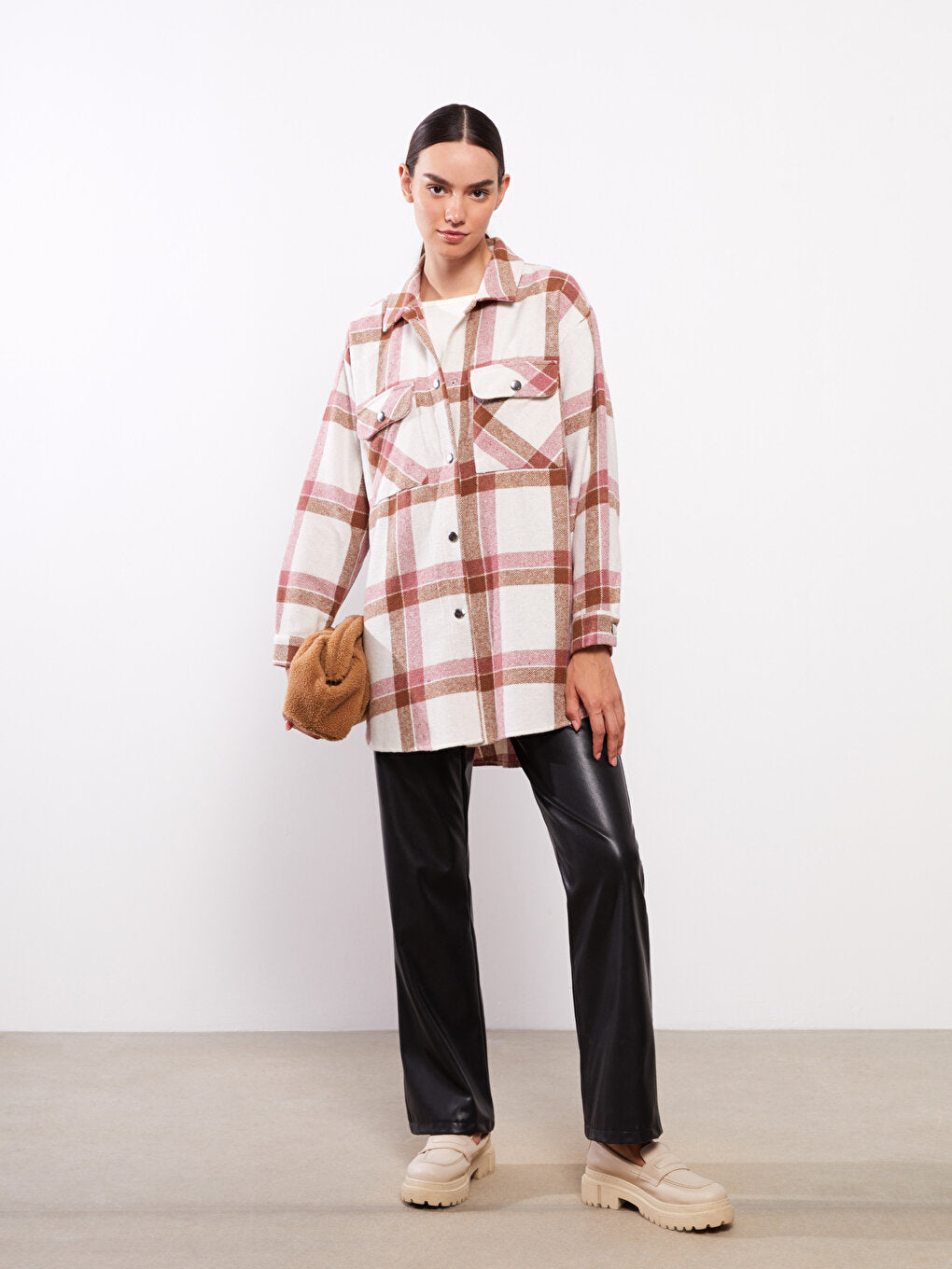 Plaid Long Sleeve Flannel Women's Lumberjack Shirt Jacket