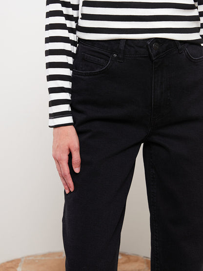 Women's Wideleg Straight Jean Trousers