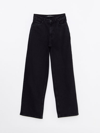 Women's Wideleg Straight Jean Trousers