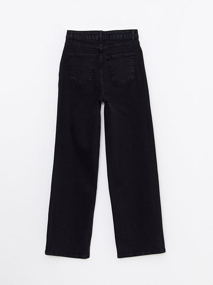 Women's Wideleg Straight Jean Trousers