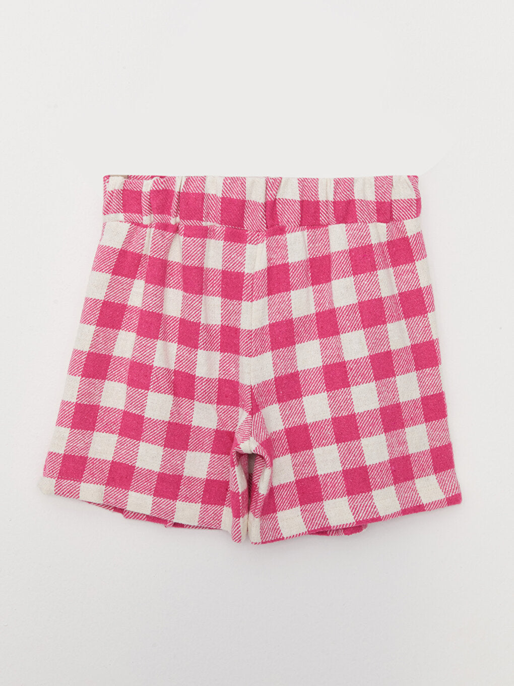 Plaid Girl's Shorts Skirt with Elastic Waist