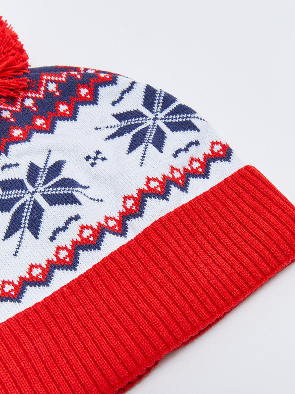 Patterned Pompom Boy's Knitwear Beanie