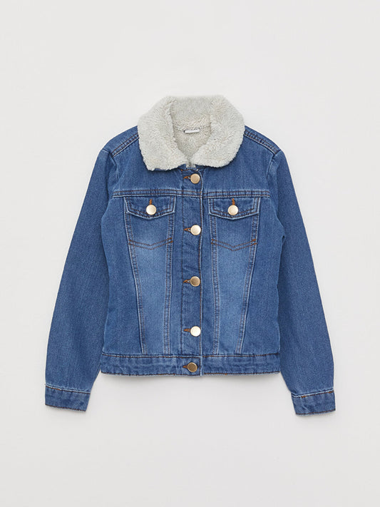 Shirt Collar Girl's Jean Jacket