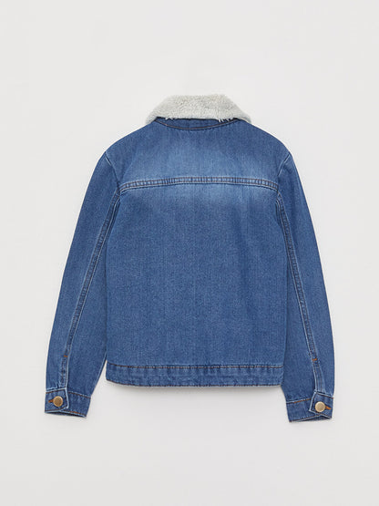 Shirt Collar Girl's Jean Jacket