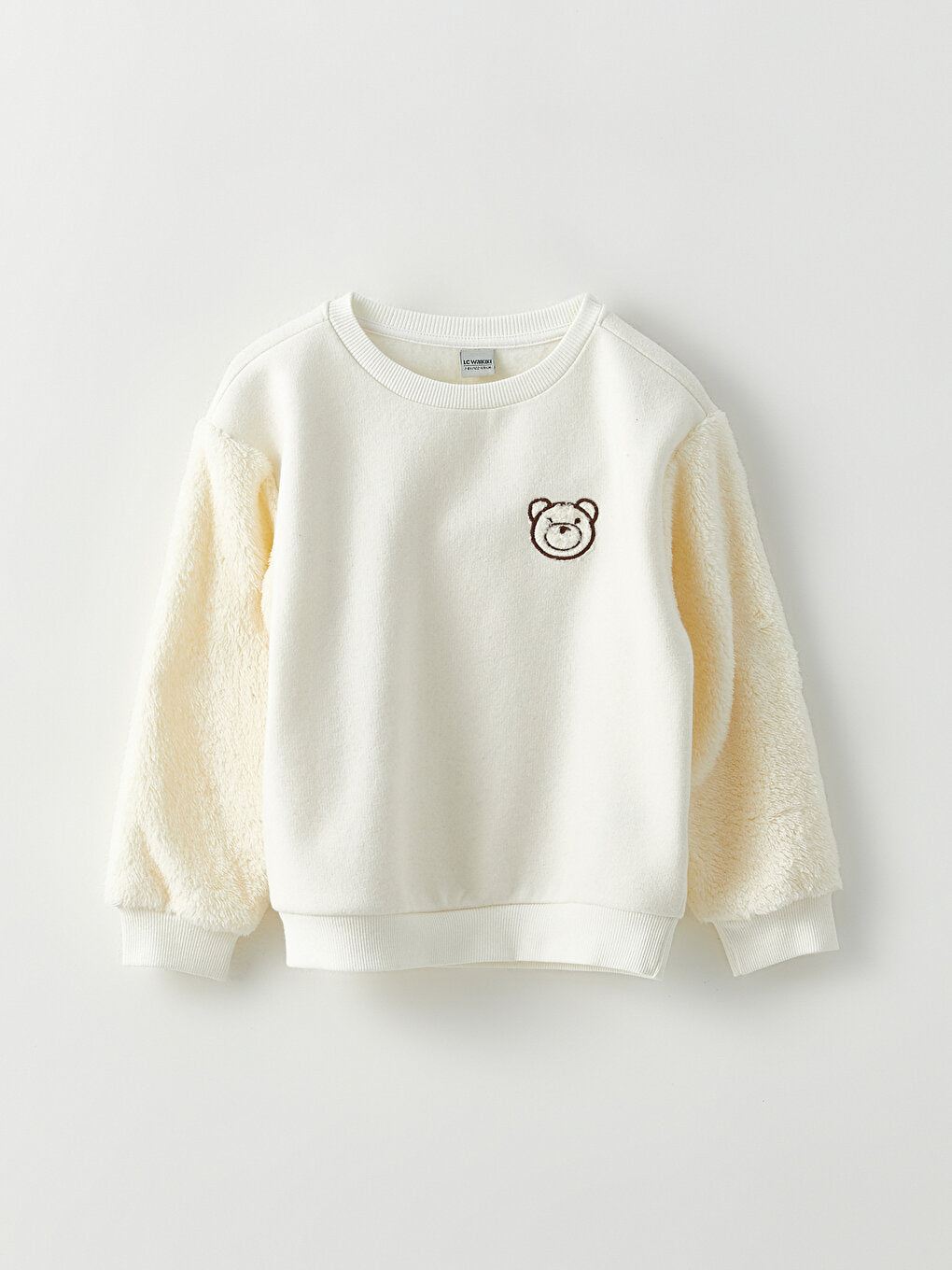 Crew Neck Embroidered Long Sleeve Girl's Sweatshirt