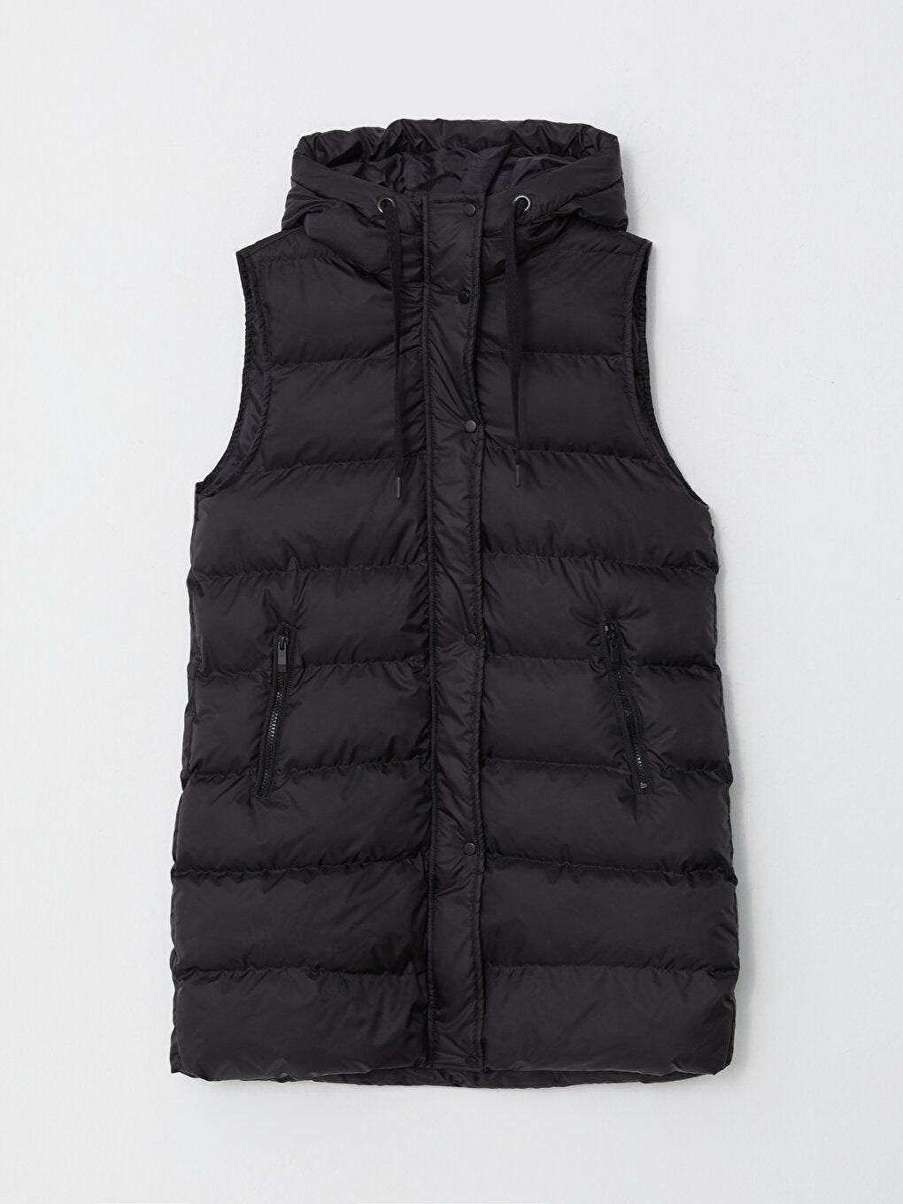 Women's Hooded Plain Puffer Vest