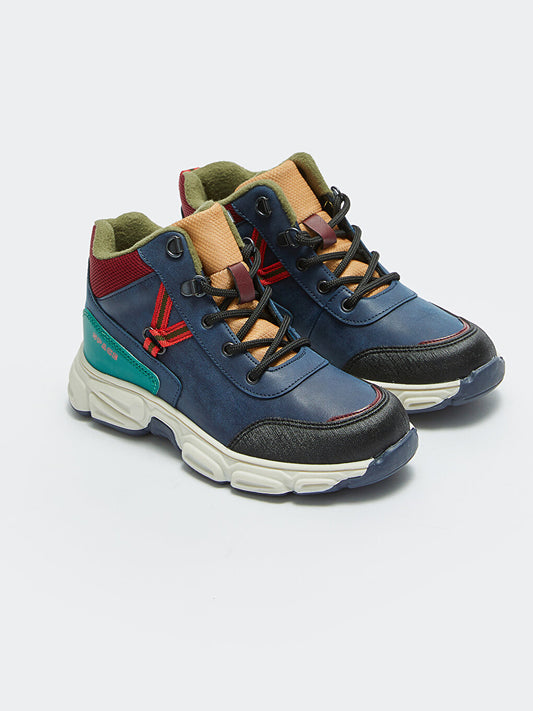 Lace-up Color Block Boy's Boots