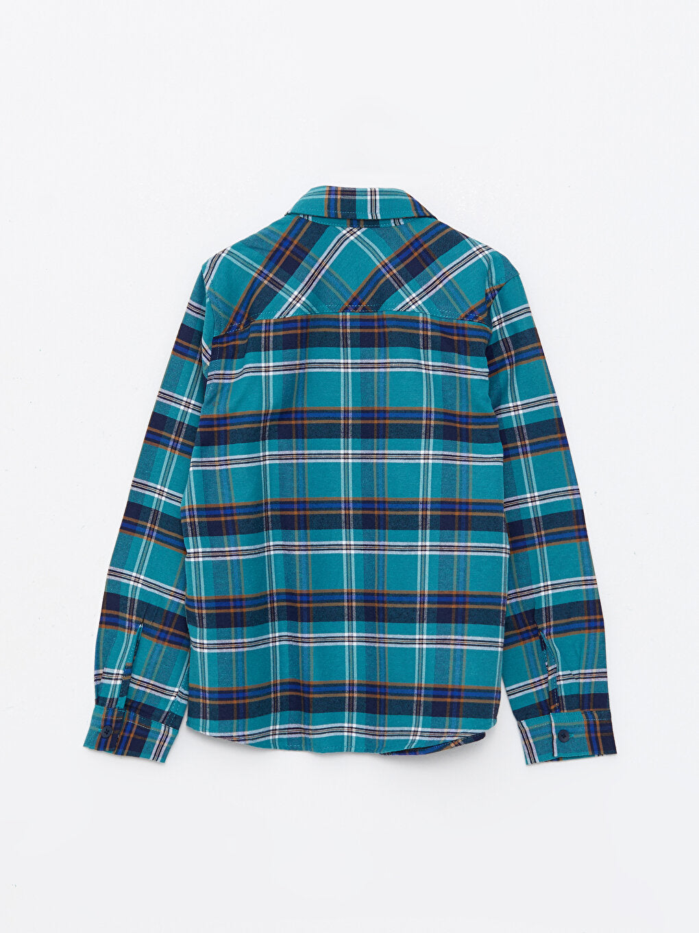 Plaid Long Sleeve Gabardine Boy's Shirt