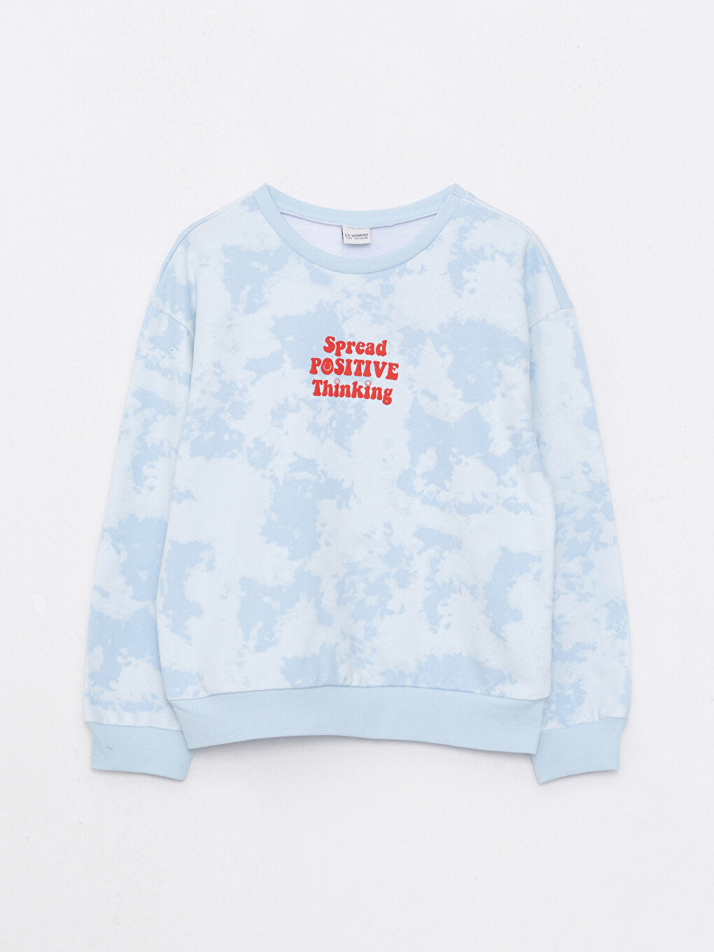 Crew Neck Printed Long Sleeve Girl's Sweatshirt